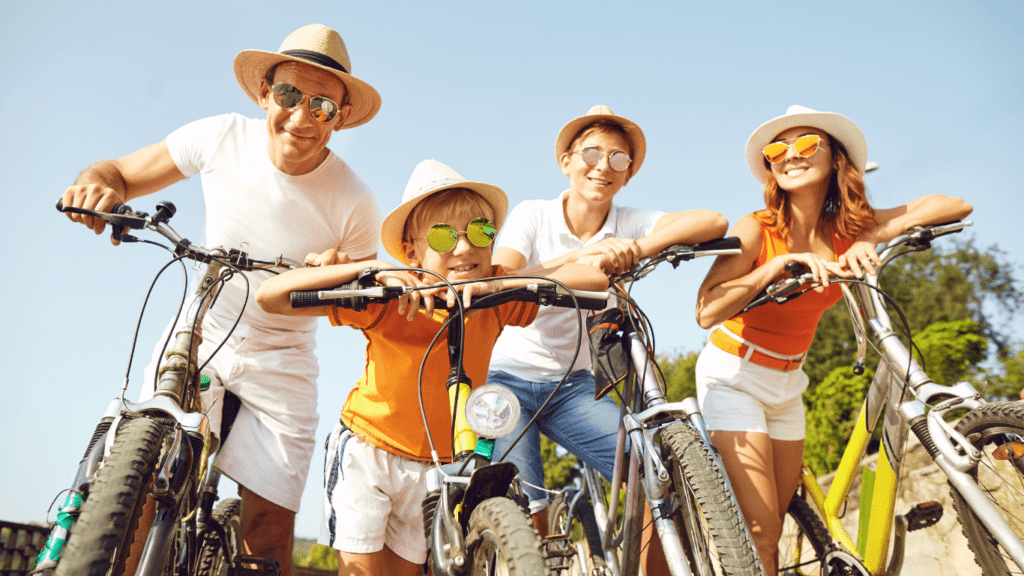 Family on Bicycles