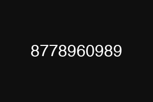 8778960989